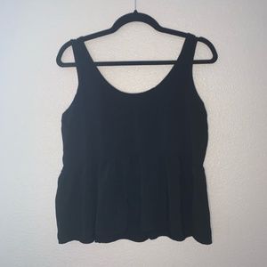 Forever 21 Black Flare Tank - M